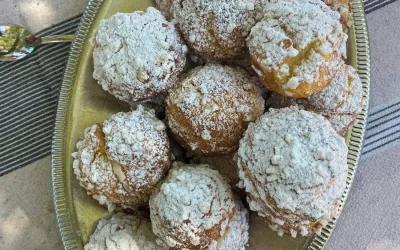 CHOUQUETTES FOURREES A LA CREME VANILLE, CITRON ET Fleur d&rsquo;oranger